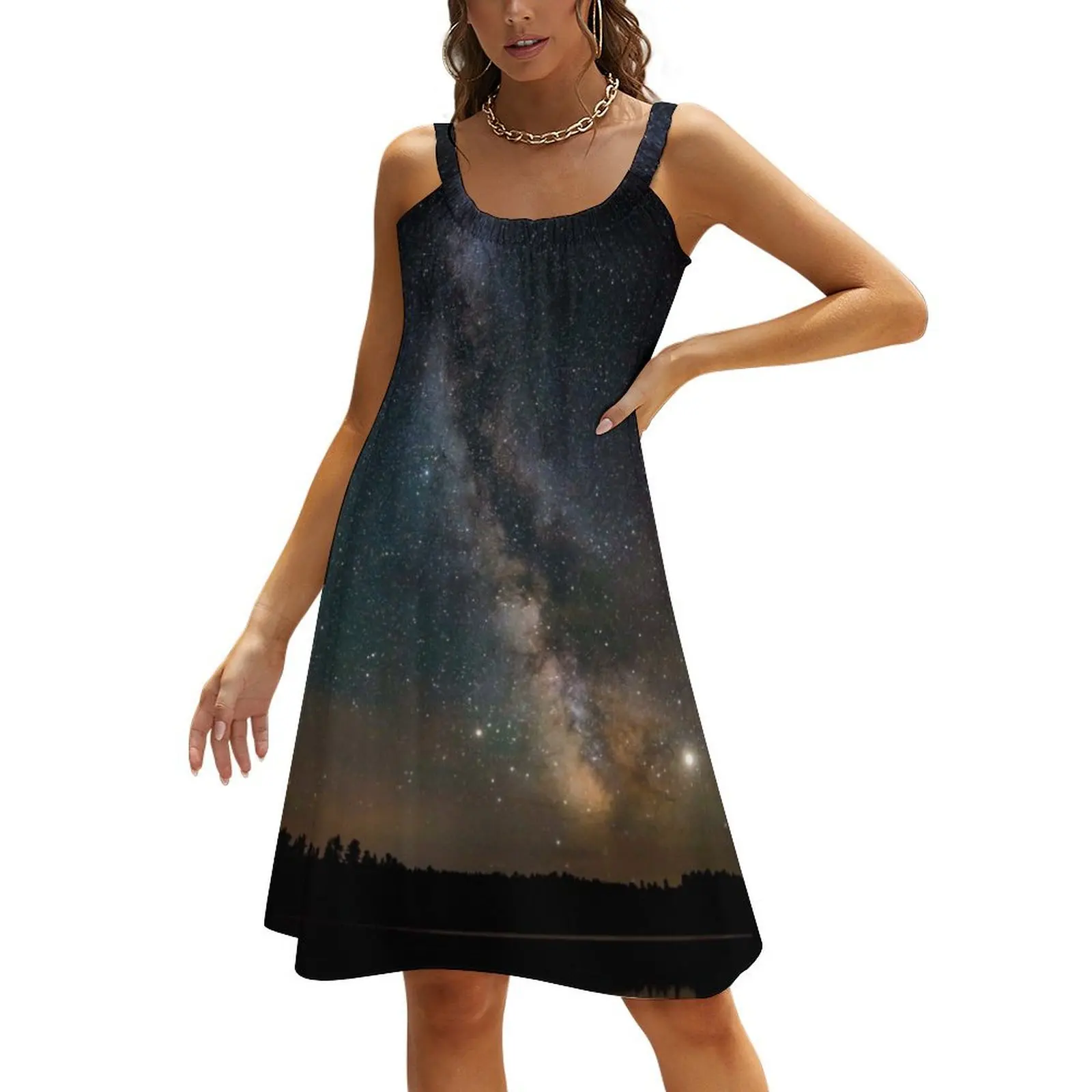 

Starry starry night Beach Sling Skirt evening dress woman women evening dress