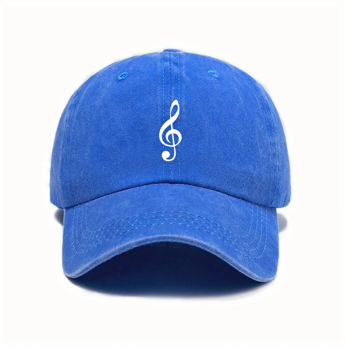 Bedruckte Baseballkappe mit Musiknotenmotiv, urbane Retro-Freizeitkappe für den Außenbereich, Straßenmode-Entenschnabelmütze für Herren und Damen – Detail 7