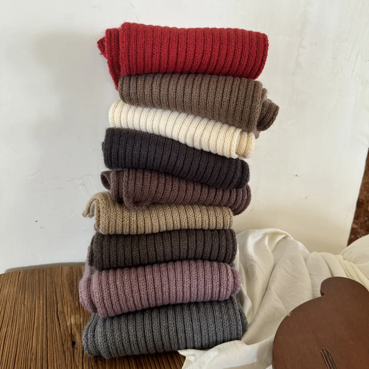 New Korean Children's Scarf Winter Fashion Knitting Ins Versatile Boys and Girls Wool Baby Scarf Wholesale