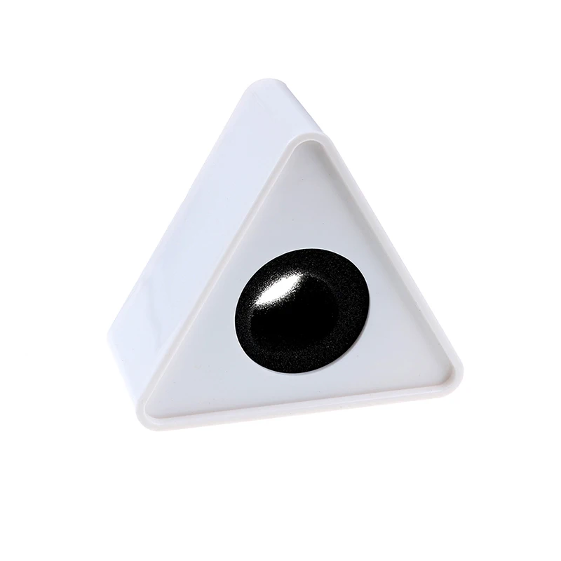 1PC Plastic White Black Durable Microphone Interview Triangular Flag Station Stand