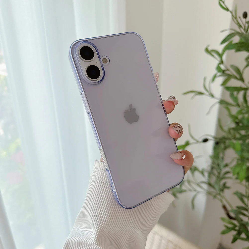 Luxury Transparent Colorful Soft TPU Case - Ultra Thin Candy Color Clear Shell
