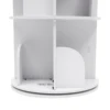 2/4-Tier Wooden Rotatable Bookshelf - 360°Display Floor Standing Storage Rack, White Multifunctional Bookshelf Organizer 5