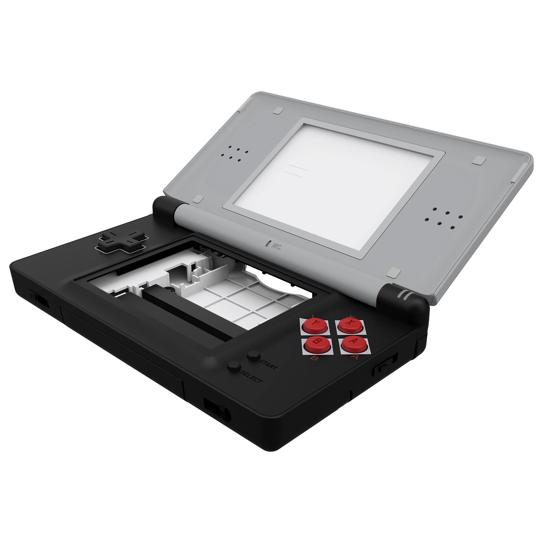 eXtremeRate Replacement Full Housing Shell for Nintendo DS Lite(NDSL), Case Cover with Buttons, Screen Lens - Classic NES Style
