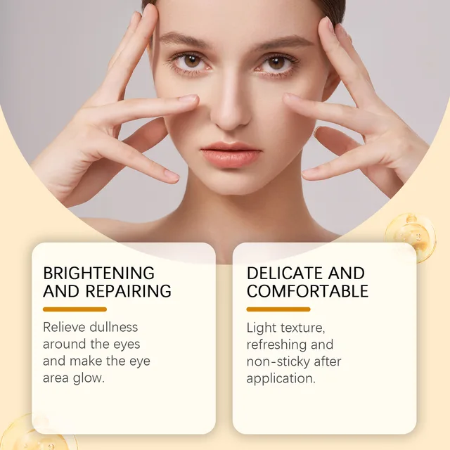 Anti Aging Eye Essence Oil Firming Brightening Reduce Wrinkle Fade Fine Lines Remove Puffiness Hydrating Smooth VC Eye Serum Oil 3