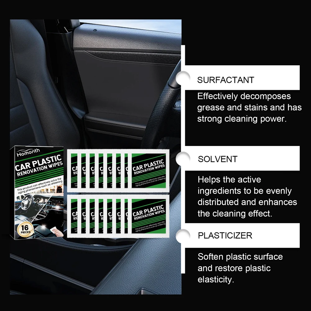 Auto Polish Repair Coating Renovator Back To Black Gloss Car Plastic Polish Restoration Plastic Renovation Wipes Auto Detailing 3