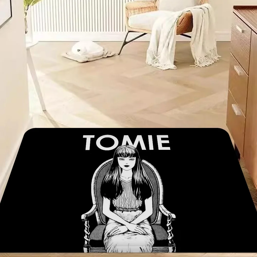 Japanese Horror Anime Floor Mat Bathroom Mat Kids Room Bedroom Decoration Balcony Anti-Slip Doormat Living Room Bedside Rugs 5