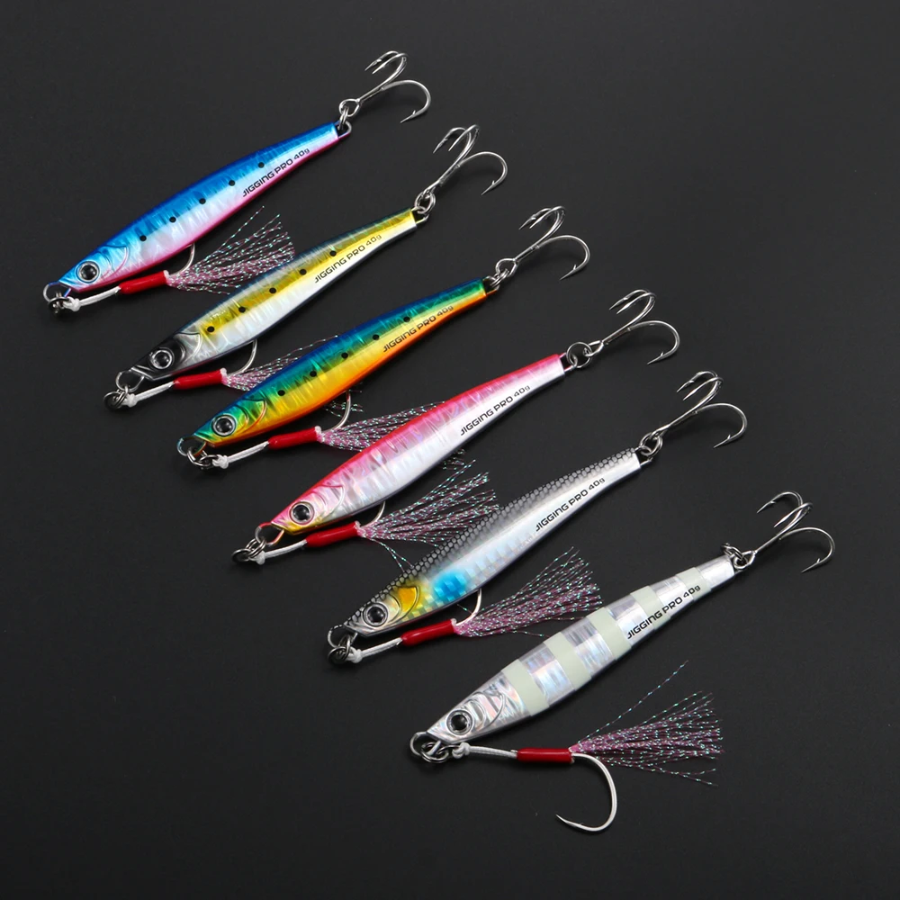 ジギングプロ シーバス釣り用ルアー ジグロージグ 20g 30g 40g 60g