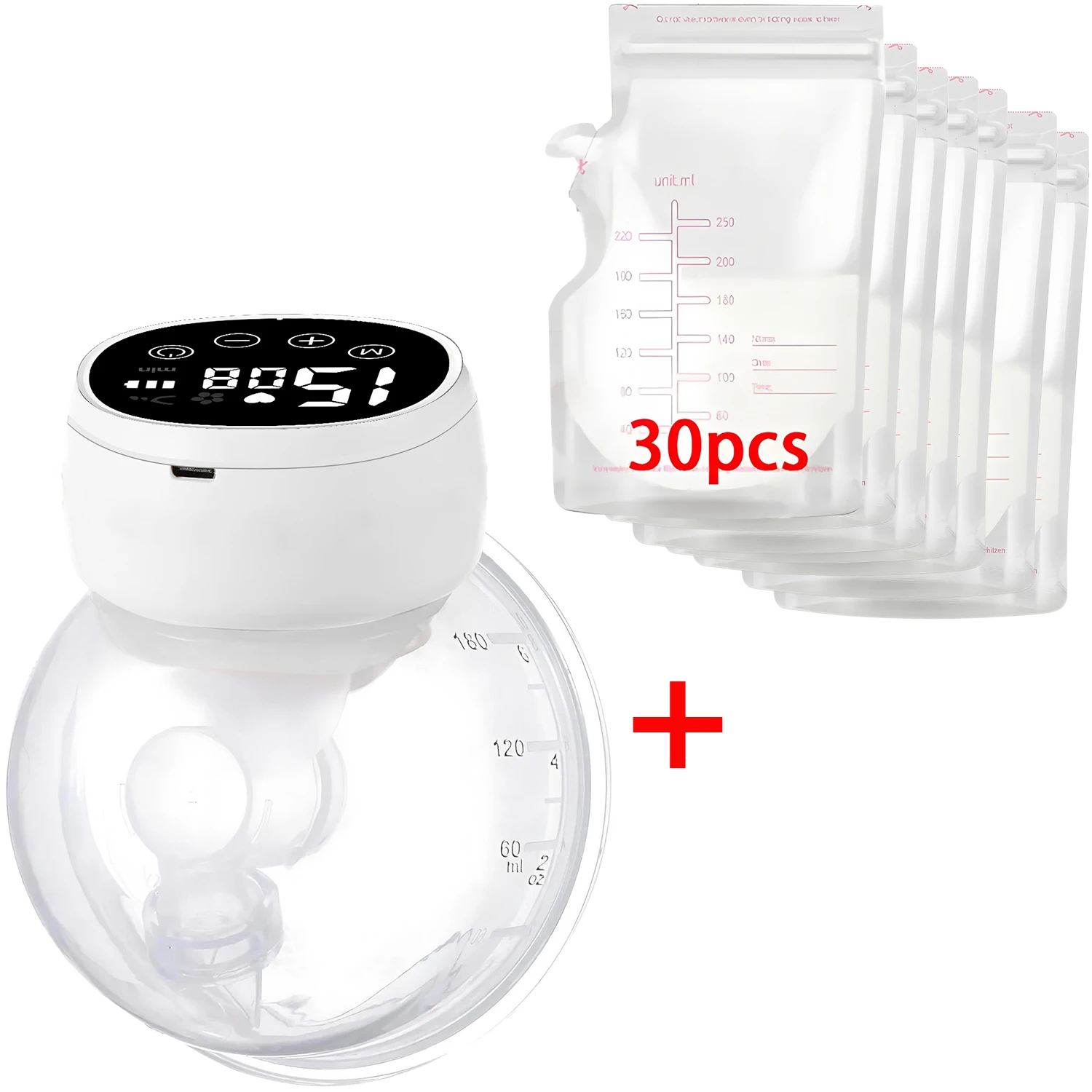 Extractor de leche automático eléctrico portátil F1 manos libres con ventosa y niveles de succión._voghion.com