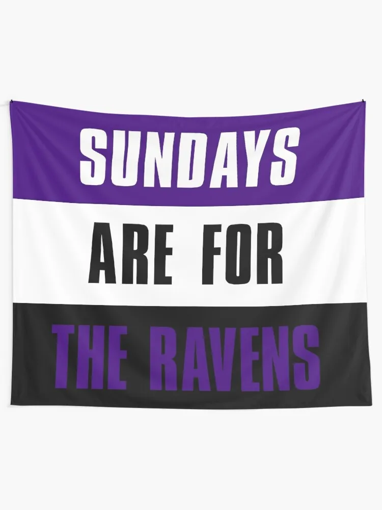 Sundays are for The Ravens, Baltimore Raven Tapestry Home Decorations Aesthetic Room Aesthetic Decor Bed Room Decoration