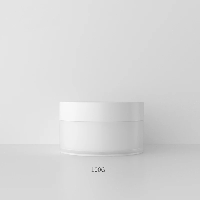 

10pcs 100g Empty White Frosted PET bottle Cosmetic Packaging Cream Pot With White Cap Plastic Cream Jar Cosmetic containers