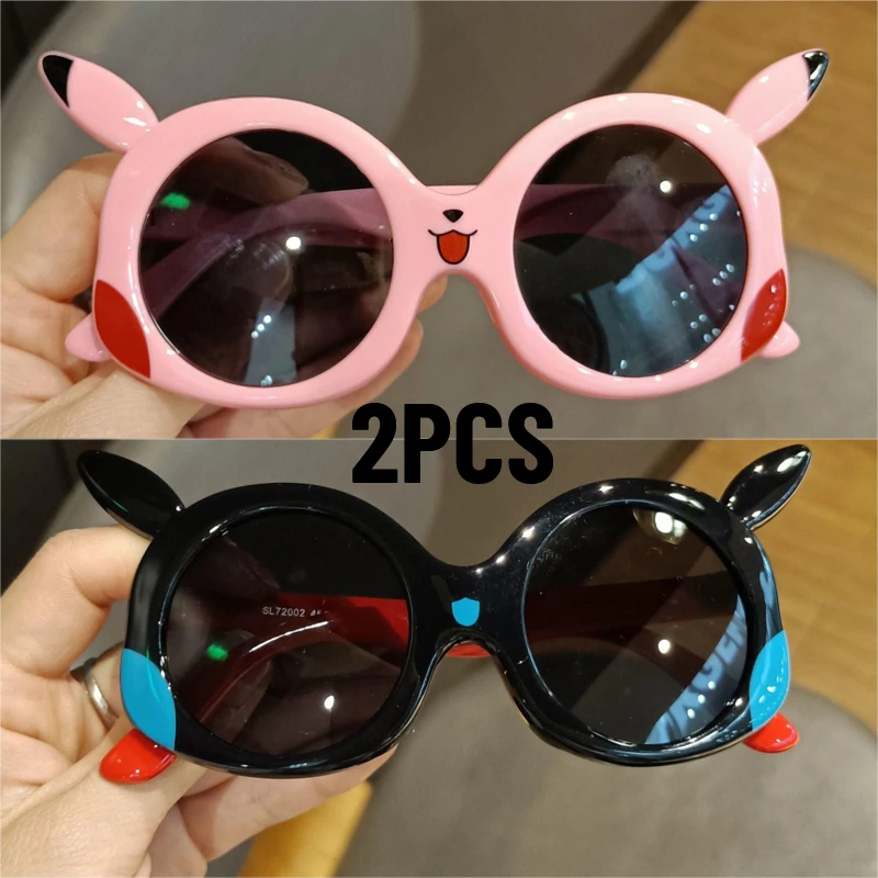 Children Sunglasses UV400 Boys Outdoor Sun Protection Glasses Kid Classic Eyewear 2PCS