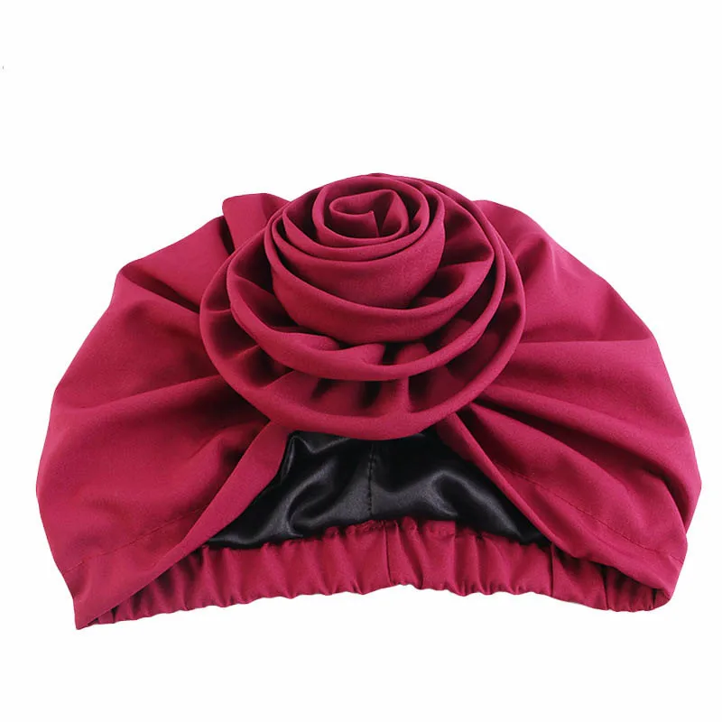African Solid Stretch Bandana Head Wrap Long Scarf Satin Floral Muslim Hijab Women Party Turban Headwear Cap Hair Accessories