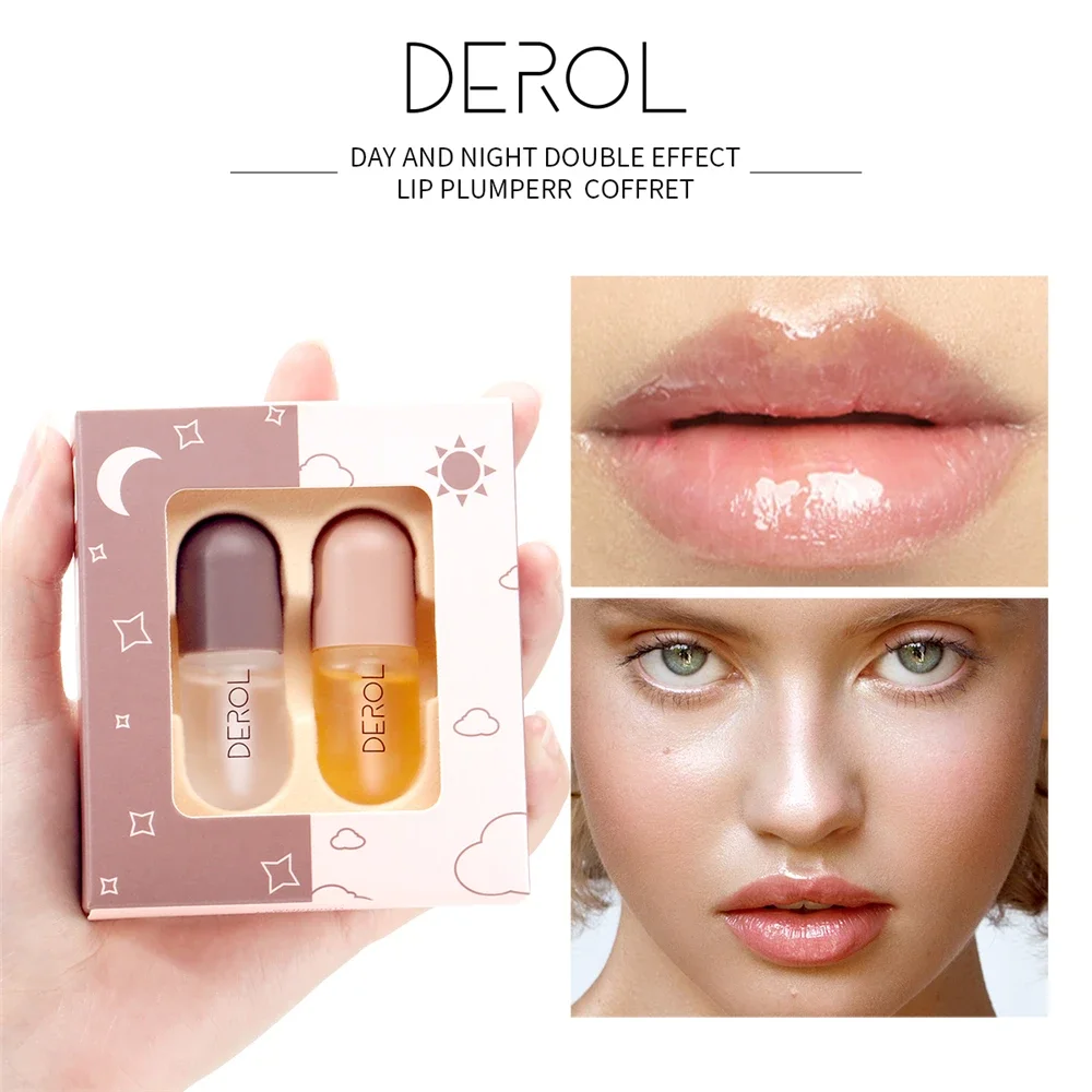 Day Night Ginger Mint Lip Plumping Liquid Plump and Increase Nourishing and Moisturizing Lip Set Box Plumping Enhancer