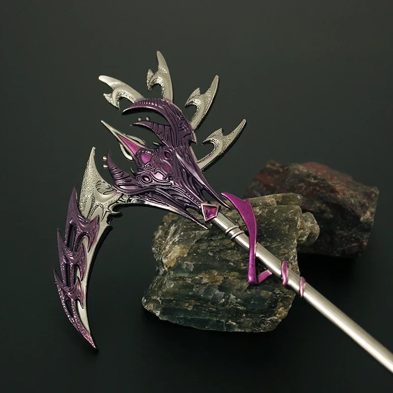 Douluo Game Surrounding Weapons 21cm Soul Master vs. Rocha God Bibi East Magic Sickle Zinc Alloy Weapon Model Gift Toys 2