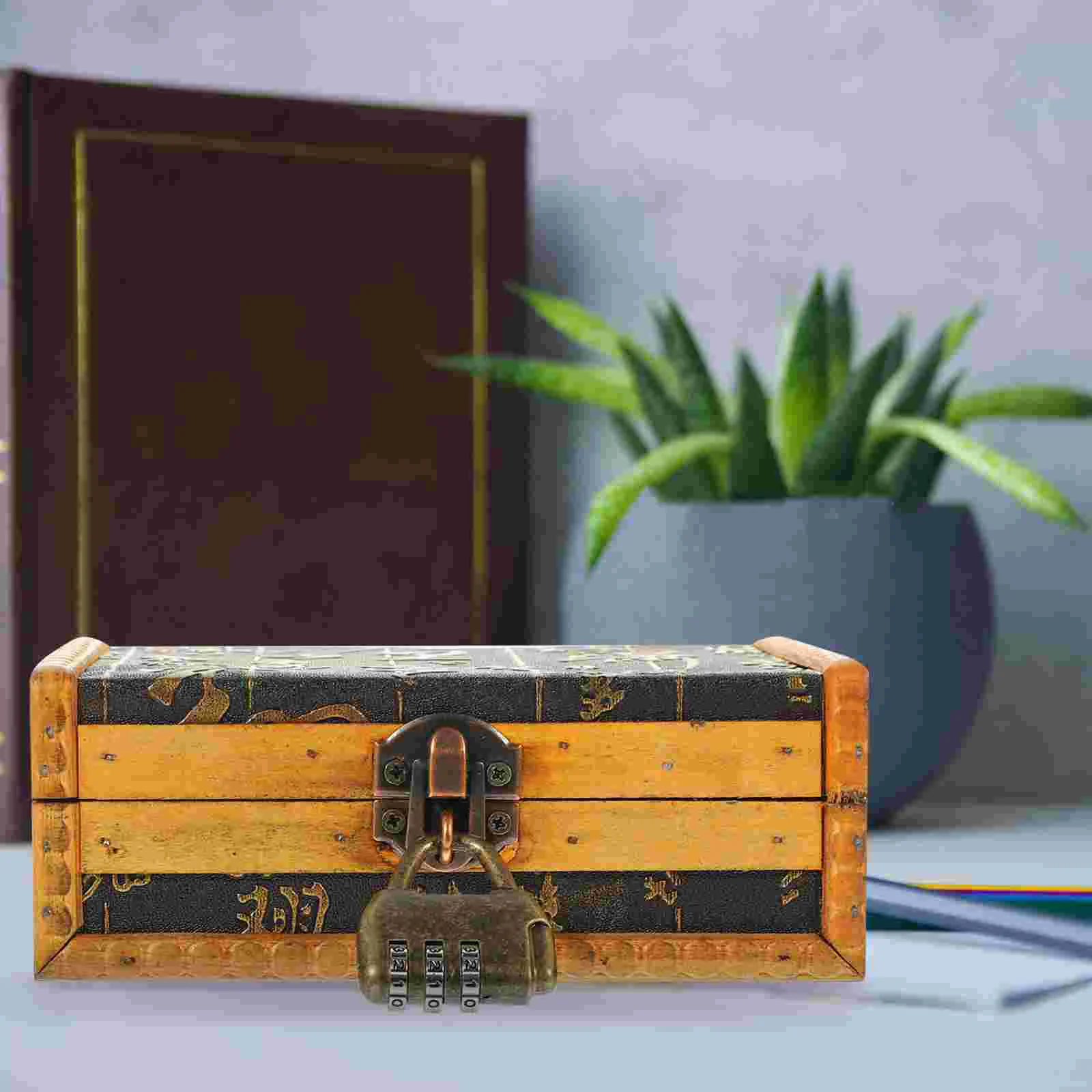 

Jewelry Boxes New Chinese Style Wedding Storage Handmade Old Prop (6010f Password Lock) Cases for Portable Wooden Bride