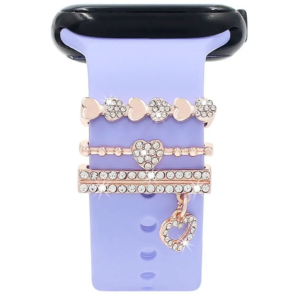 Elegant Diamond Jewelry Charms for Silicone Watch Bands - Premium Strap Accessories