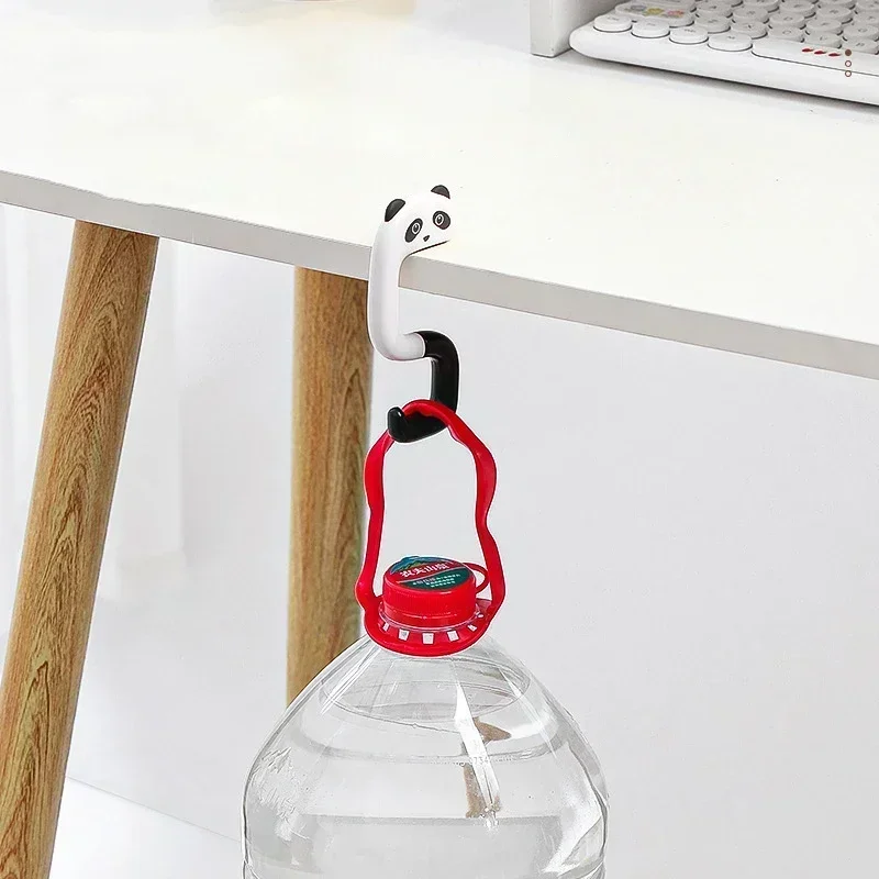 Cute Animal Bag Hook Kawaii Cartoon Strong Load-bearing Handbag Hanger Portable Travel Folding Table Hook for Office Organizers