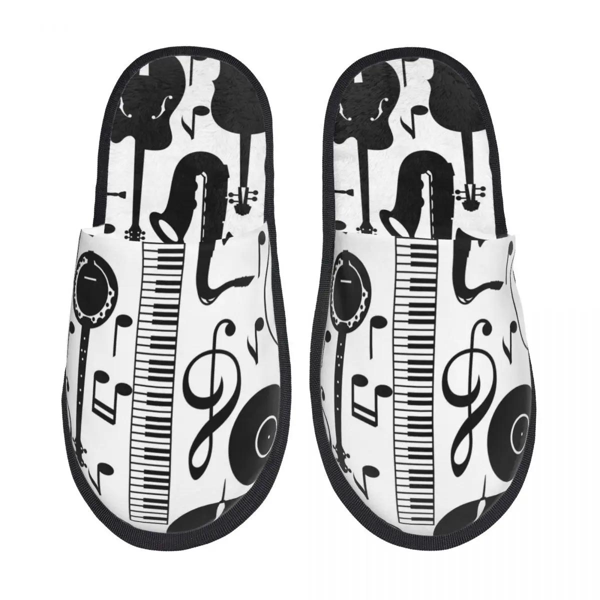 

Домашние тапочки для гитары и инструмента, пушистые домашние тапочки, домашние плоские шлепанцы для спальни