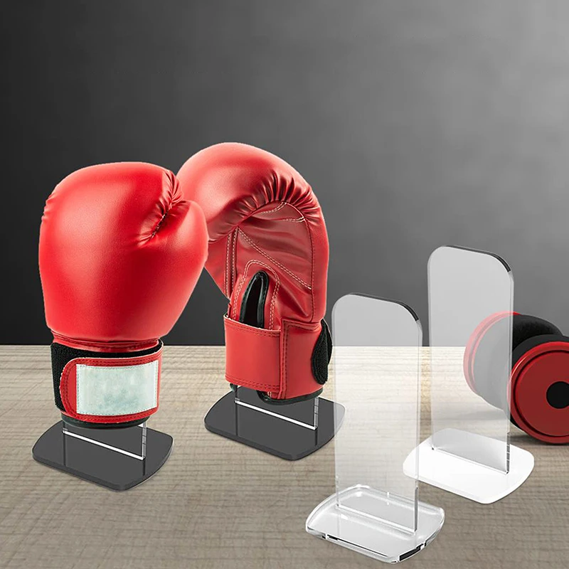 Description Picture 6 of item2Pcs Boxing Glove Storage Holder Acrylic Display Stand Easy Stand For Home Bedroom Office Bedroom Desktop Stand