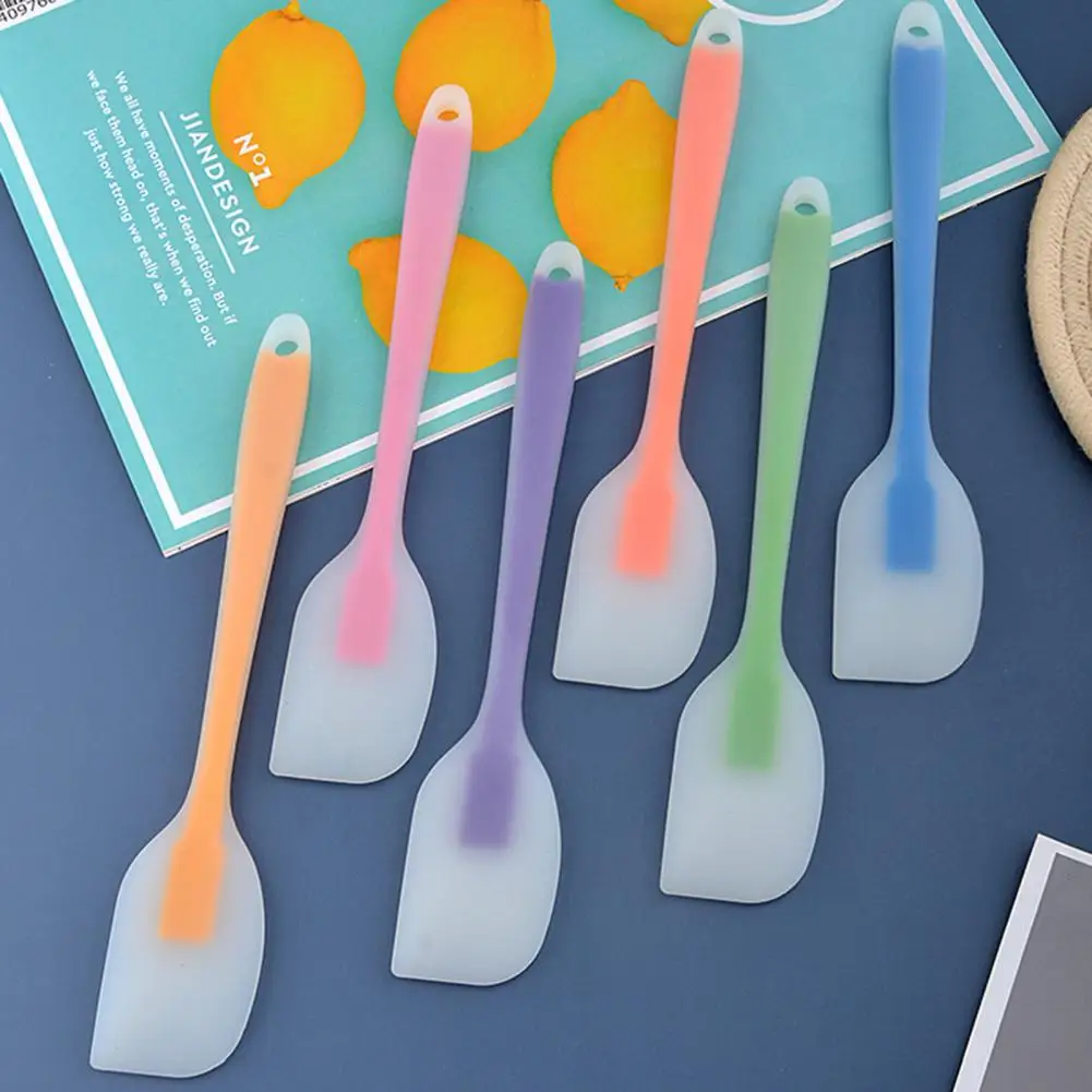 Cream Spatula Heat Resistant Baking Scraper Non-stick Silica Gel Dessert Batter Scraper Portable Heat Resistant Baking