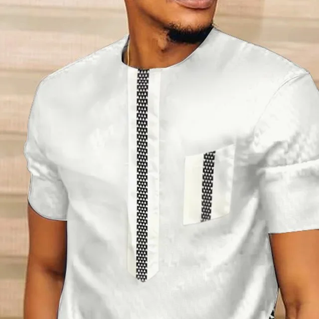Adekunle Short Sleeve Dashiki Shirt - Image 2