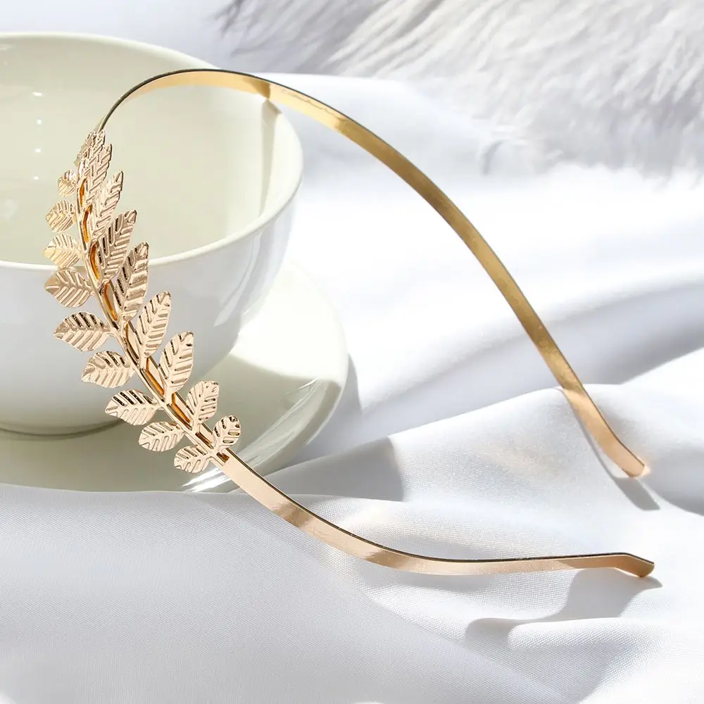 Golden Hair Jewelry Hair Combs Hair Hoop Bride Headbands Wedding Hair Crown Leaves Hair Bands