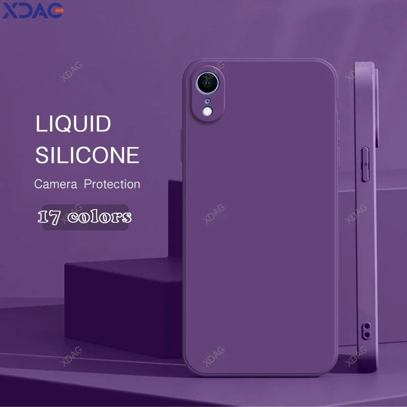 Premium Liquid Silicone Phone Case - Soft Solid Color Back Cover