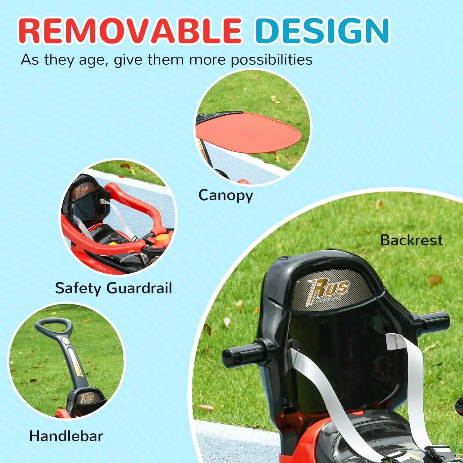 3 in 1 Kids Push Car with Safety Fence Music Horn and Canopy Baby Ride on Toddler Sliding Car for Children Travel Outdoor Play 3 in 1 Kids Push Car with Safety Fence Music Horn and Canopy Baby Ride on Toddler Sliding Car for Children Travel Outdoor Play