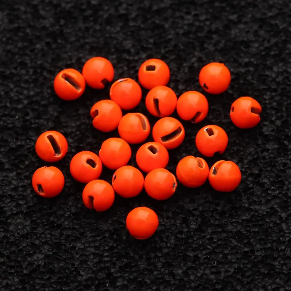 25Pcs/lot Nice-Designed Slotted Tungsten Beads Fly Tying Beads Tungsten 2.5mm/3.0mm/3.5mm/4.0mm Fly Tying Material
