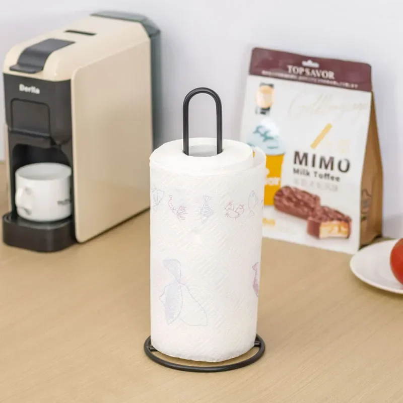 Stainless Steel Kitchen Roll Paper Towel Holder Bathroom Tissue Stand Napkins Rack Home Kitchen Storage Accessories
