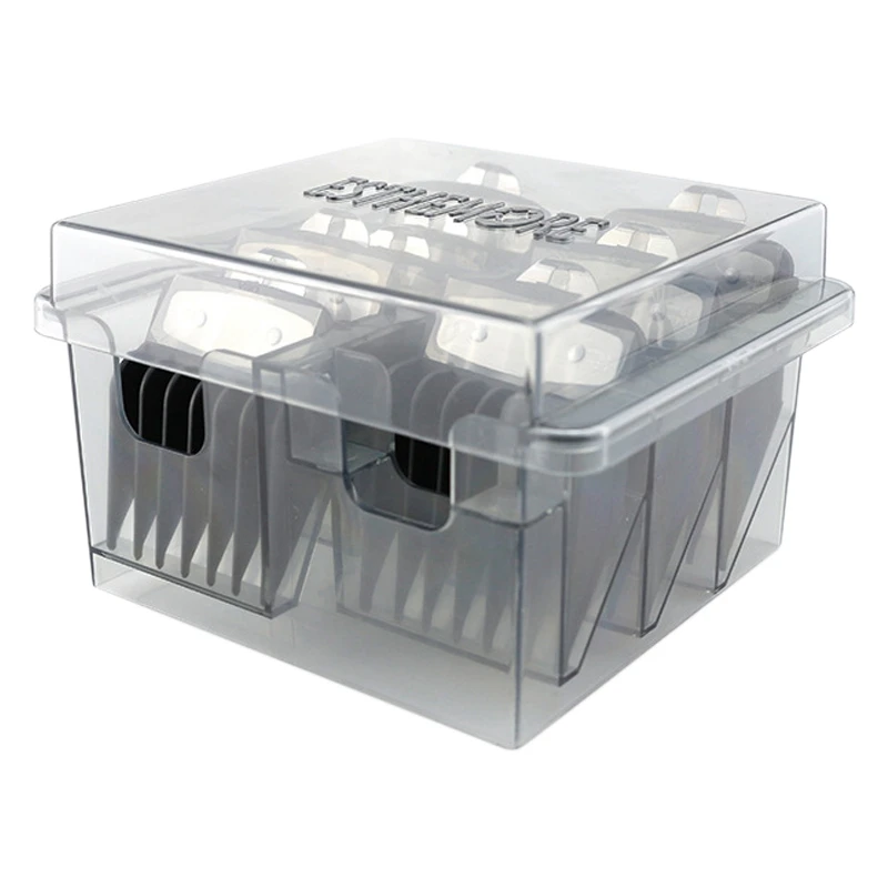 Grid Base Storage Box for 8Pcs Hair Clipper Trimmer Limit Comb Guide Comb Barber Tool for Wahl Guide Combs 4