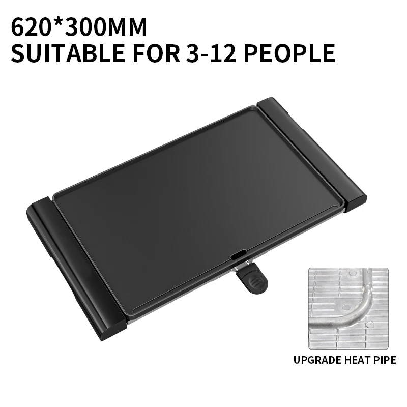 Smokeless Electric Grill Pan 1500W 6