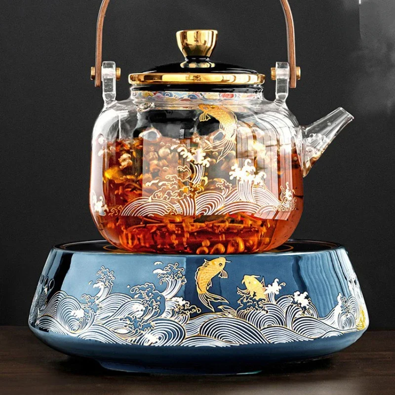 

Electric ceramic stove tea cooker tea brewing glass teapot kettle tea set white tea household automatic steam tea cooker
