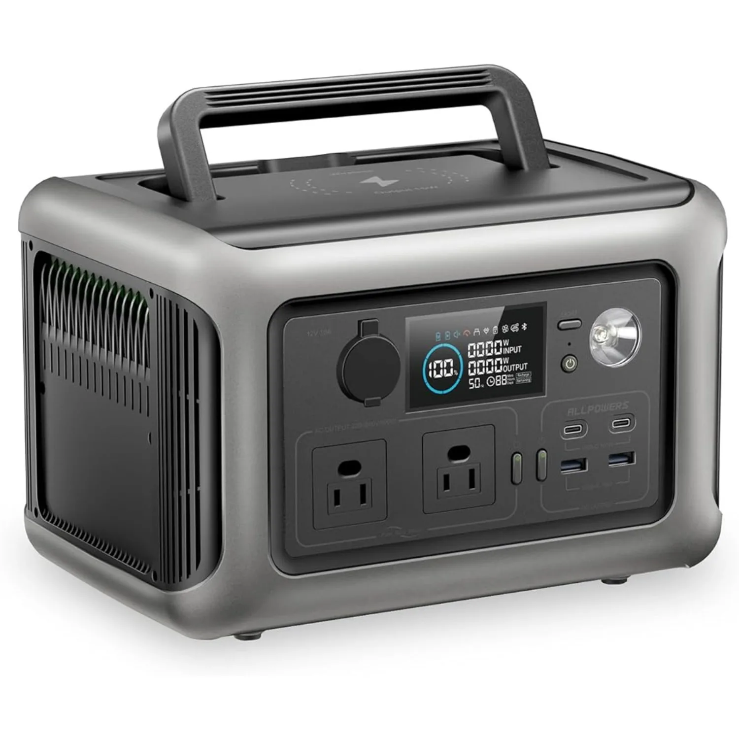 

299Wh 600W Portable Power Station, LiFePO4 Battery Backup , 1 Hour to Full 400W Input, MPPT Solar Generator for RVs, Home Use