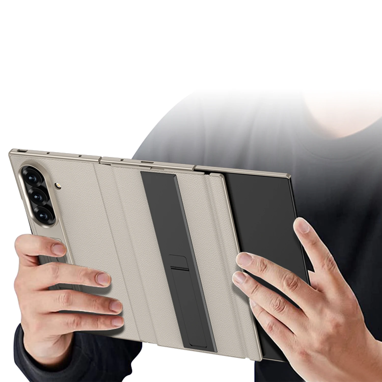 Premium Magnetic Fold Leather Case with Durable Outer Screen Protection