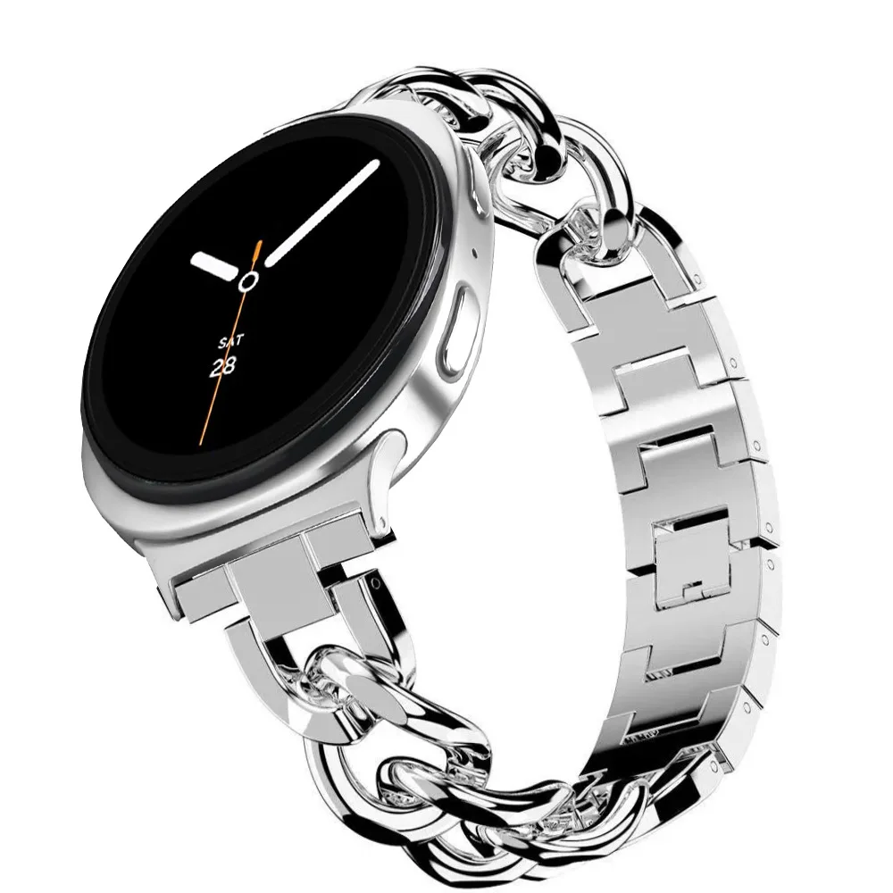 Elegant Metal Bracelet Strap for Smartwatches - Women's Premium Watchband Accessory