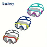 Bestway 22049 3 Colors Available, HD Panoramic Swimming Goggles, Glass Diving Goggles, Adult Swimming Goggles, Adjustable Silico 1