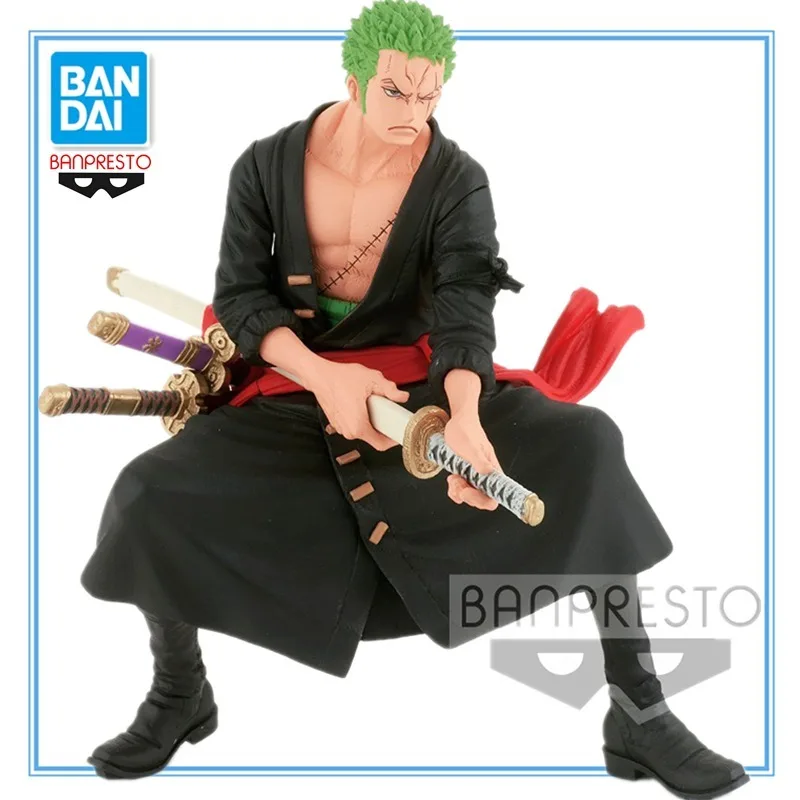 

100% Original Genuine Banpresto One Piece King Of Artist The 18cm Roronoa Zoro Land Of Wano Action Figure Toys For Boys