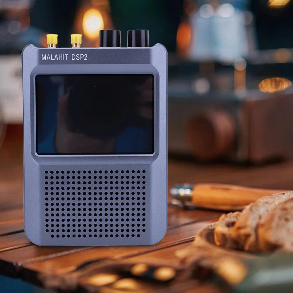 DSP2 SDR 말라카이트 라디오 리시버 소프트웨어 정의 라디오 조절 필터, 10kHz-2GHz 5000mAh 배터리, 3.5 인치 터치 스크린