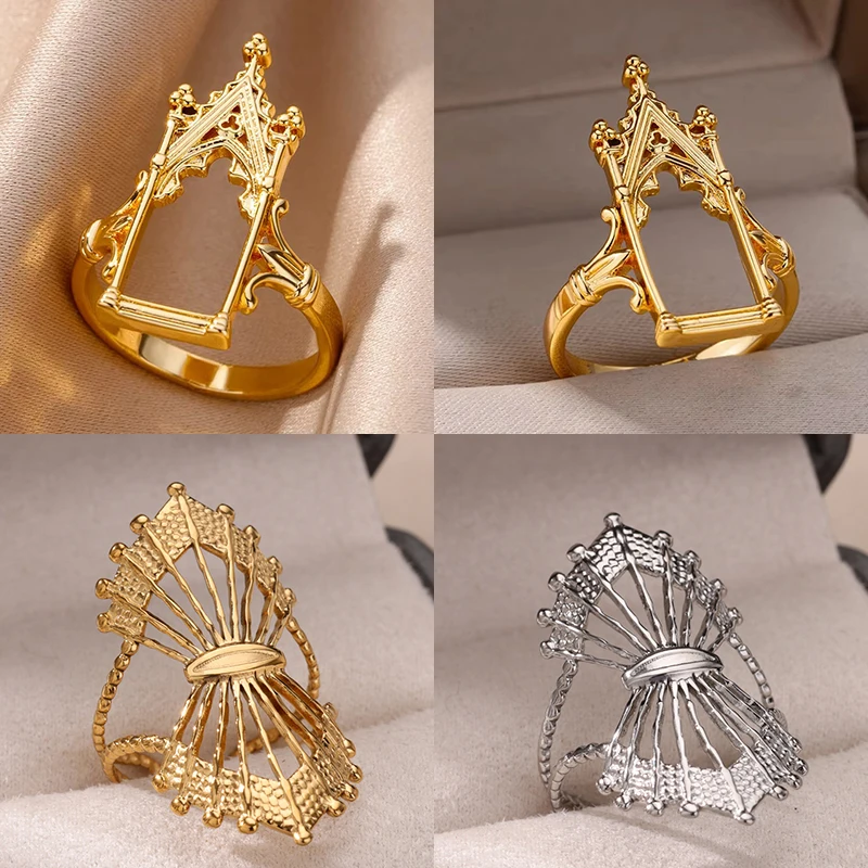 Stainless Steel Rings For Women Gold Plated