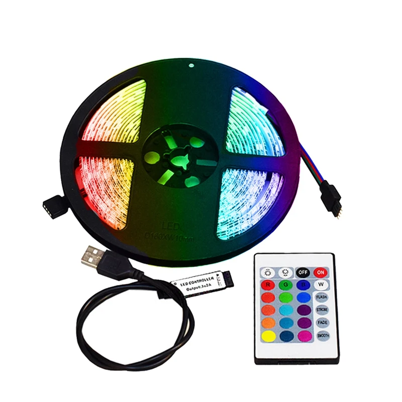 

USB LED Light Strips Controller Flexible RGB 5050 Decoration Backlight Lamp Night Light Luminous String For Bedroom 5M