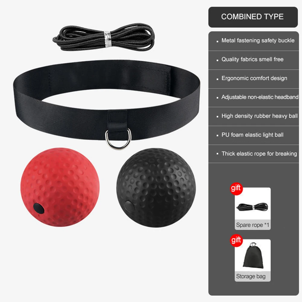 Boxing Reflex Speed Ball With Headband Head-mounted Punching Balls Muay thai Training Hand Eye Reaction Speed Ball For Adult Kid