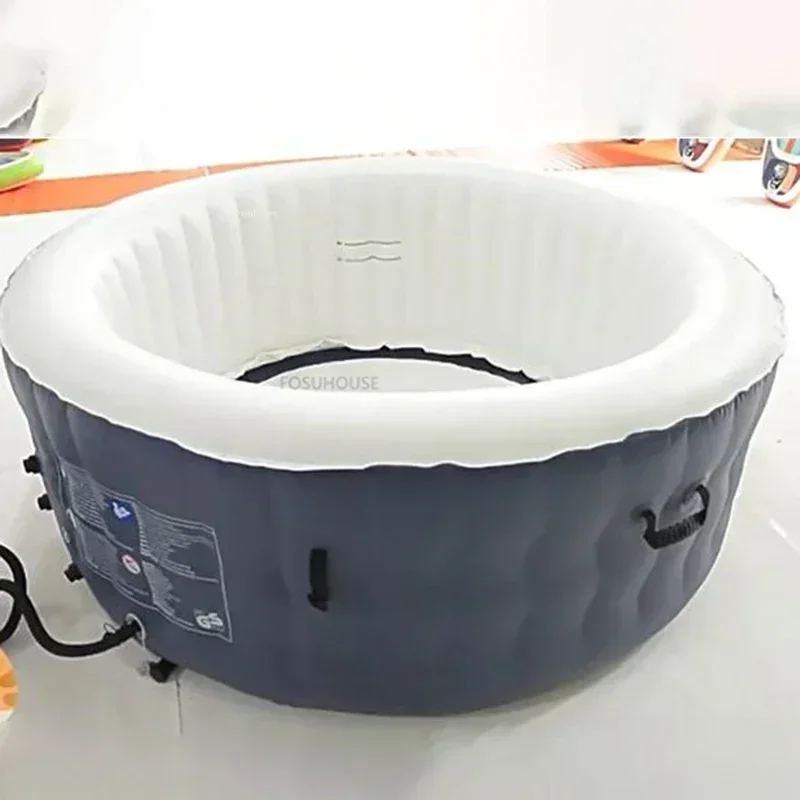 Round Hydromassage Bath Household Bathtubs Whirlpool Inflatable Folding Adult Portable Bathtub Whirlpool Massage Bathtub 4