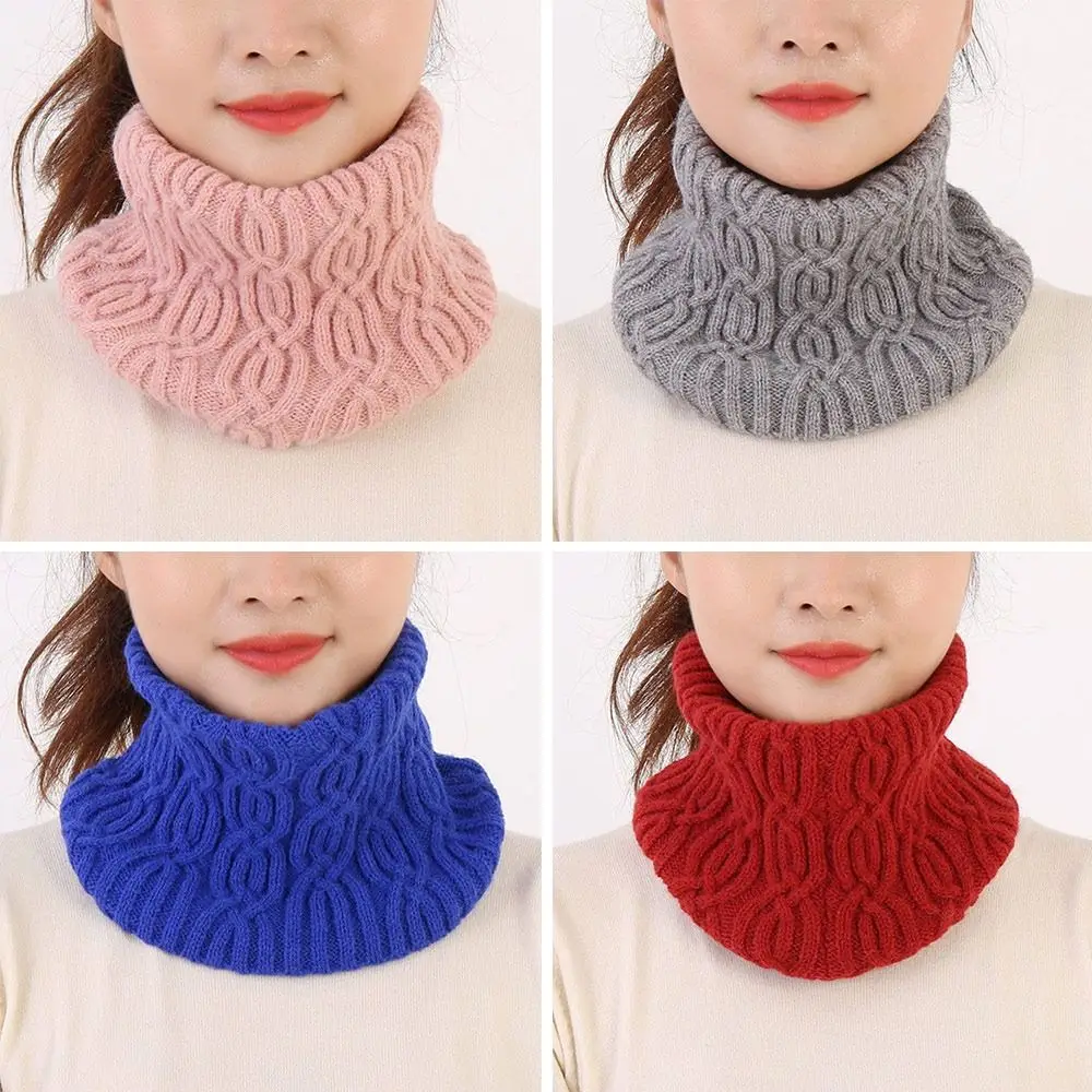 

Knitted Fake Collar Scarf Women Warm Turtleneck Neck Warmer Detachable Winter Windproof Scarf