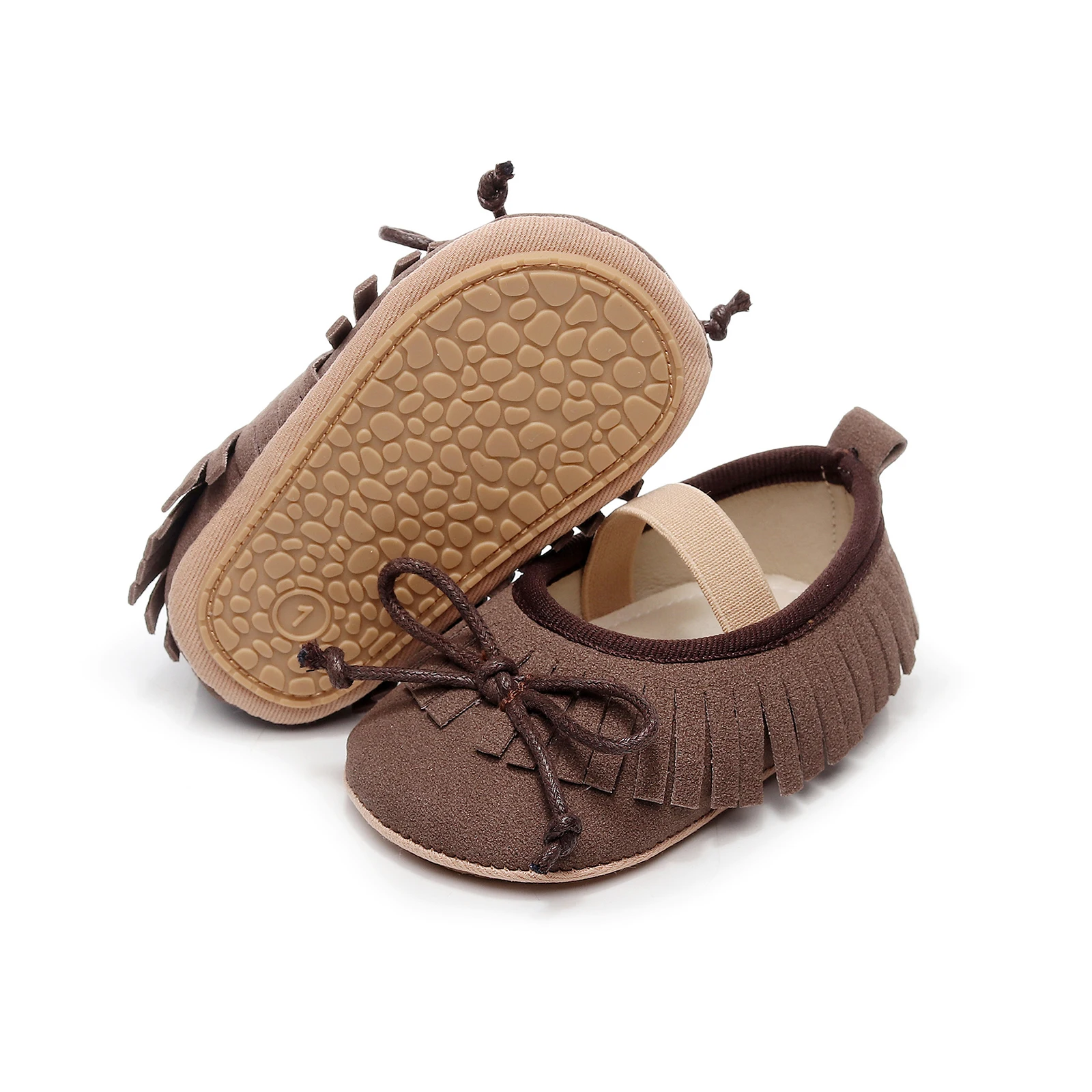0-18Months Baby Girl Soft Soles Flats Cute Bow Tassels Mary Jane Shoes for Newborn Toddlers Casual Walking Shoes