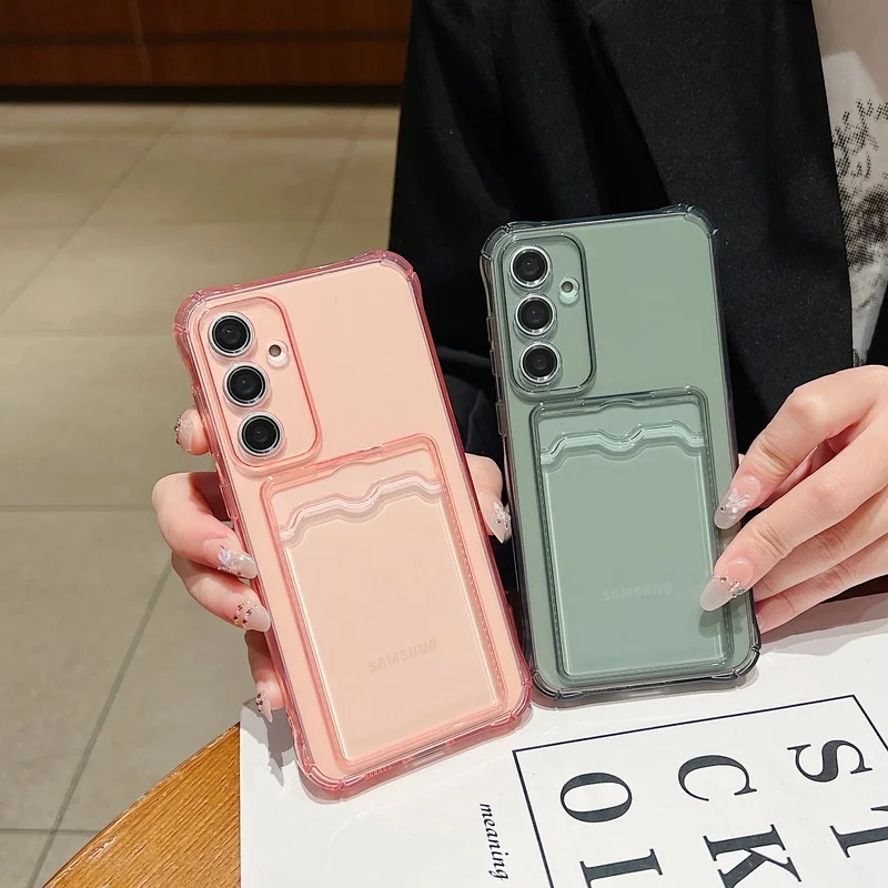 Clear Card Slot Soft Pocket Phone Case Cover