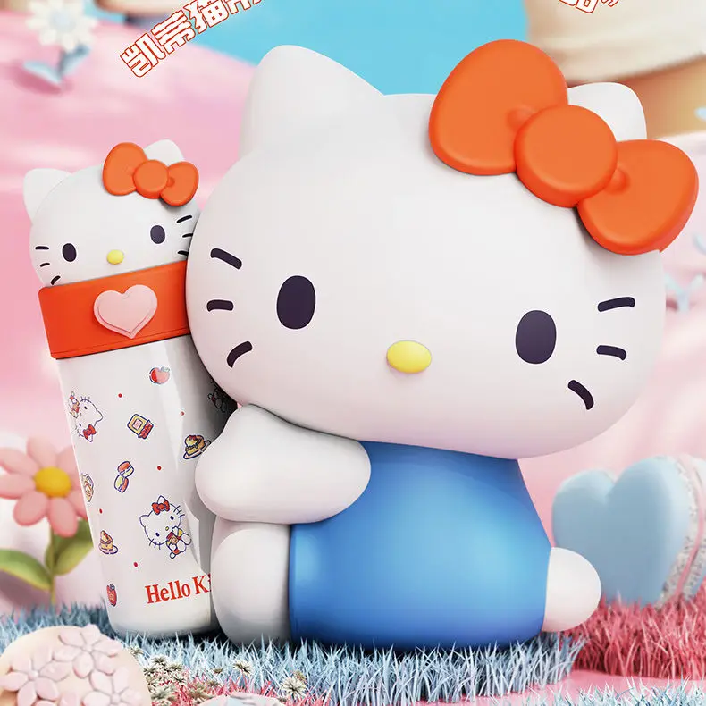 

Sanrio Hello Kitty Insulated Cup Girls Cute Large Capacity Water Cup Melody Kuromi Anime Figure Children's School Special Cups