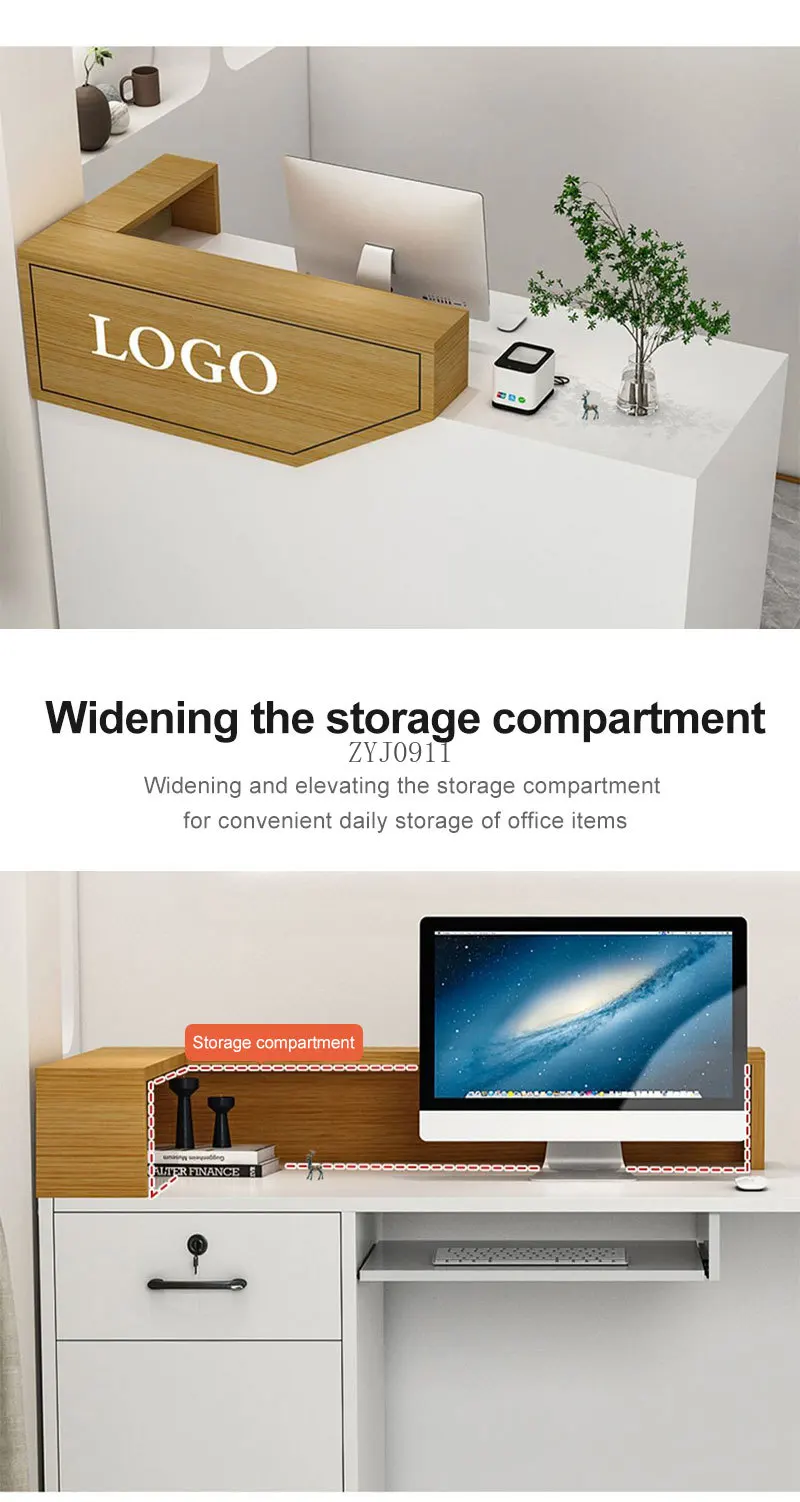 *S Modern design office counter luxury office desk table front desk business clinic salon small reception