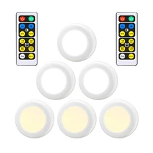 

Remote Control Timing Suitable Cabinet Lamp Dimmable LED Puck Lights for kitchen Wardrobe Stair Closet Hallway Decor Nightlights