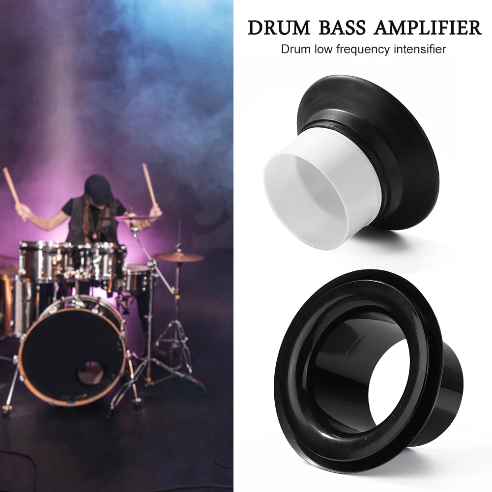 Drum Bottom Microphone Loudspeaker with Ring Sticker Bass Hole Protection Musical Percussion Instrument Spare Parts